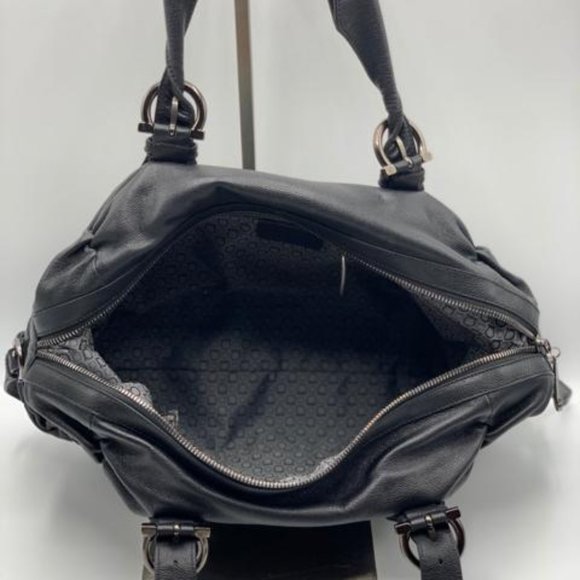 SALVATORE FERRAGAMO LEATHER SATCHEL - Picture 3 of 3